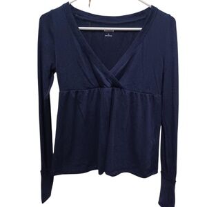 hollister navy baby doll top